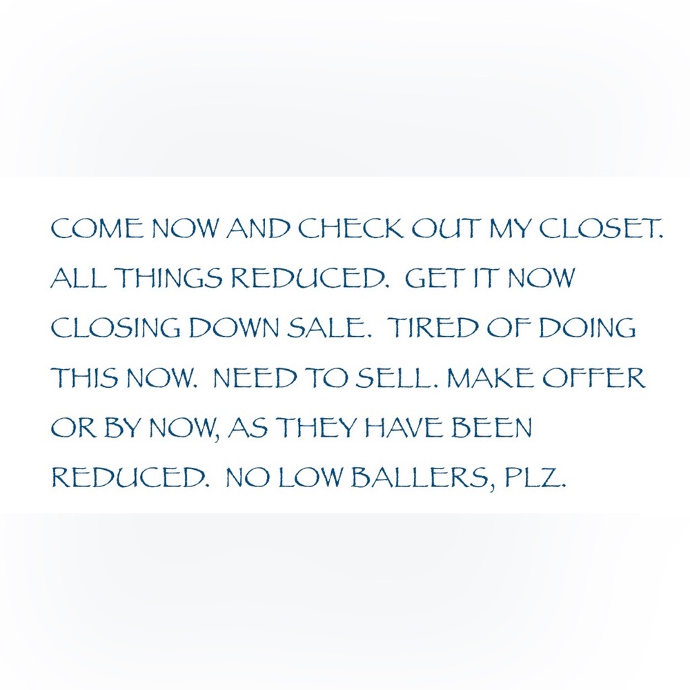 Blue Text Sale Announcement